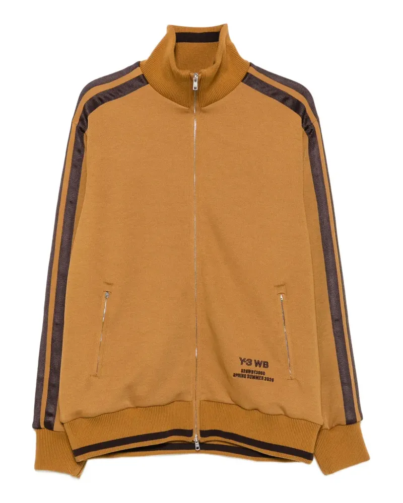 Y-3 x Wales Bonner side-stripe zip-up sweatshirt - Braun Braun
