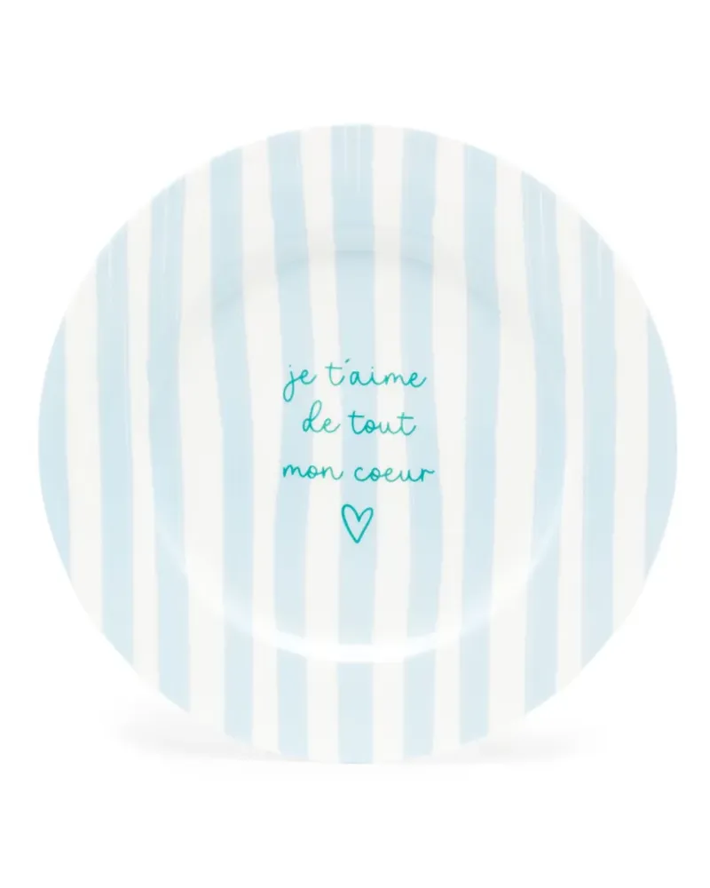 Bambah Veranda Teller (4er-Set) - Blau Blau