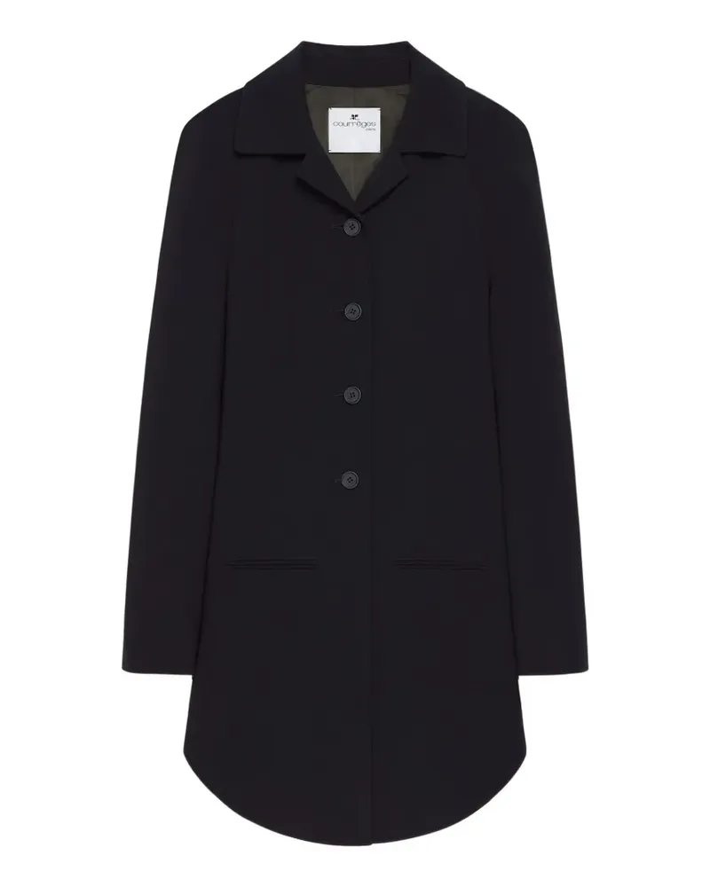 Courrèges Klassischer Mantel - Schwarz Schwarz