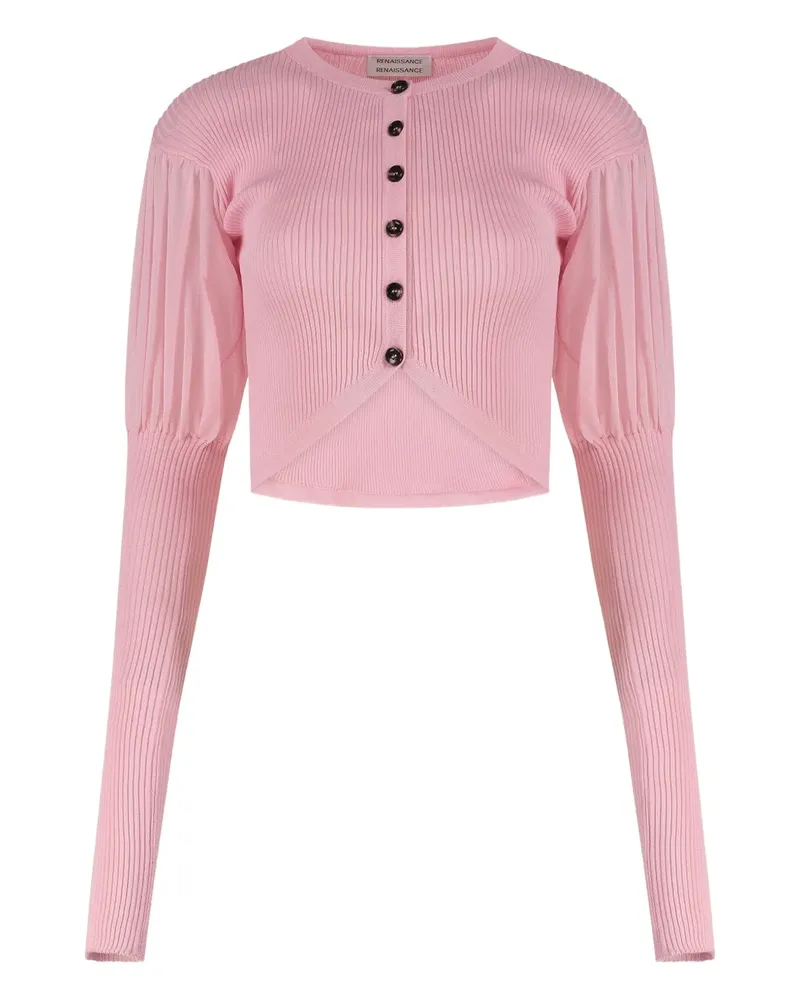 Renaissance Renaissance Gerippter Cardigan - Rosa Rosa