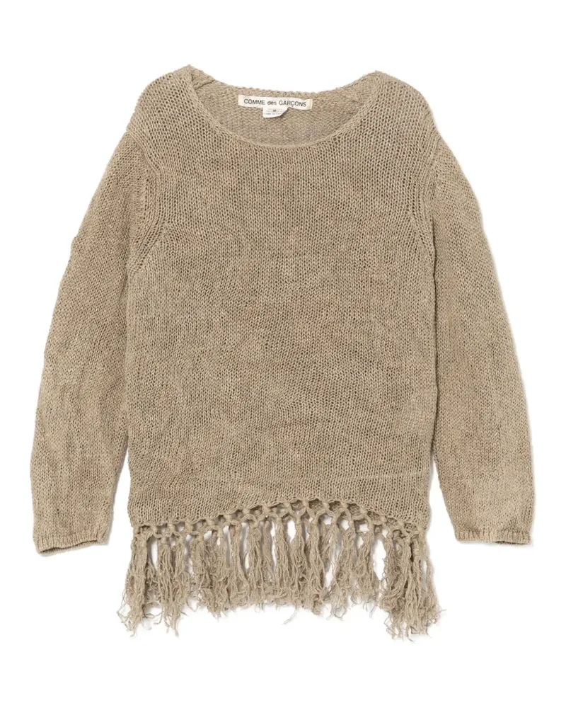 Comme des Garçons Lochstrick-Pullover mit Fransen - Nude Nude