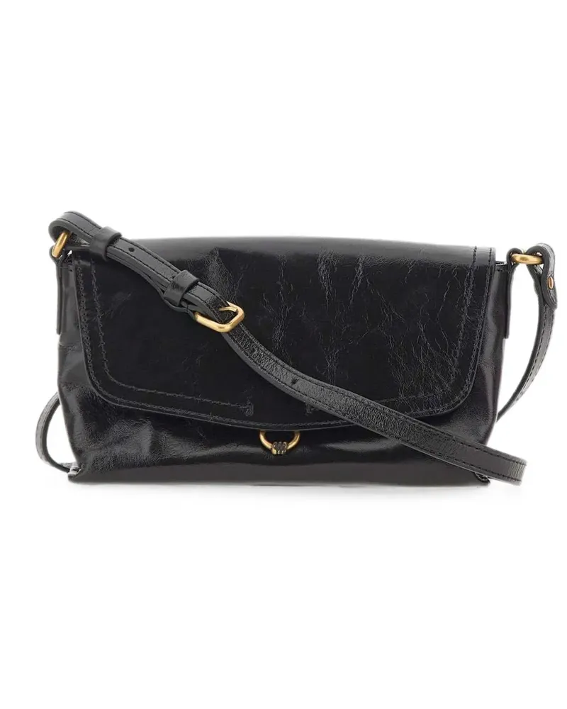 Gianni Chiarini Eugenia crinkled leather shoulder bag - Schwarz Schwarz