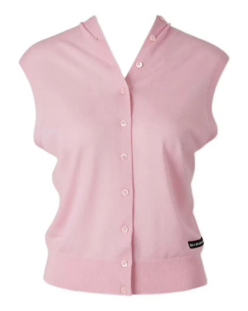 Alexander Wang scoop-neck sleeveless knitted top - Rosa Rosa
