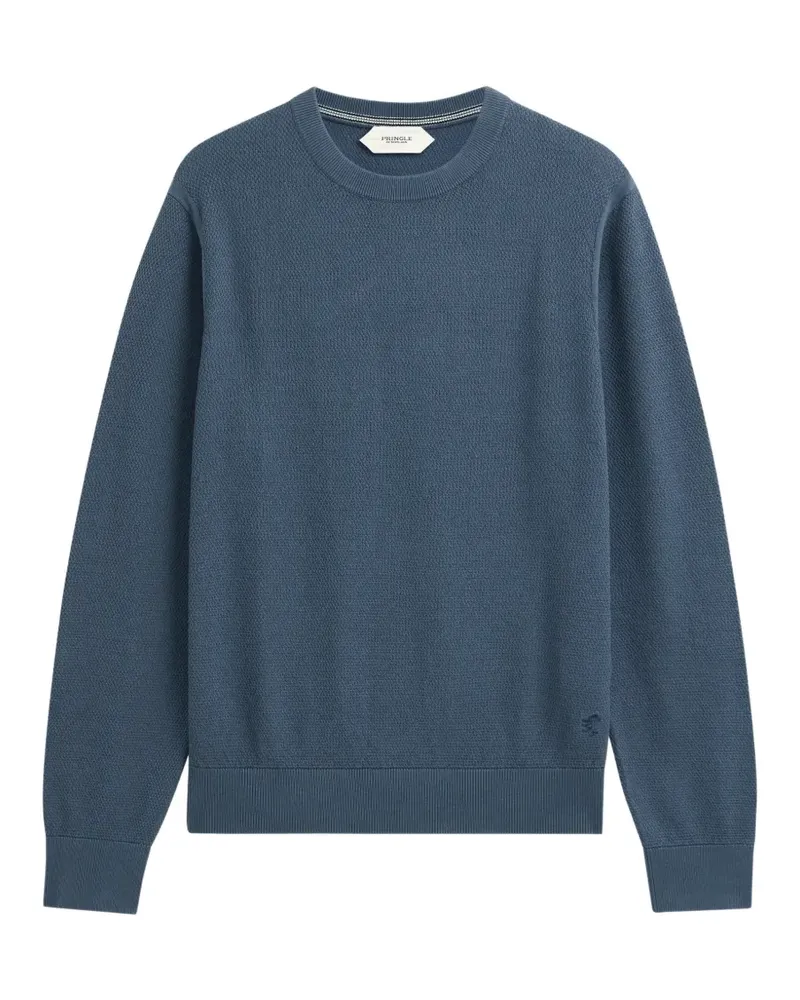 Pringle of Scotland Rundhals-Pullover mit Rautenstich - Blau Blau