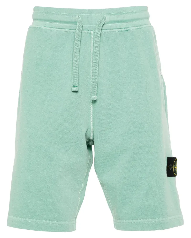 Stone Island Jersey-Shorts mit Kompass-Patch - Grün Grün