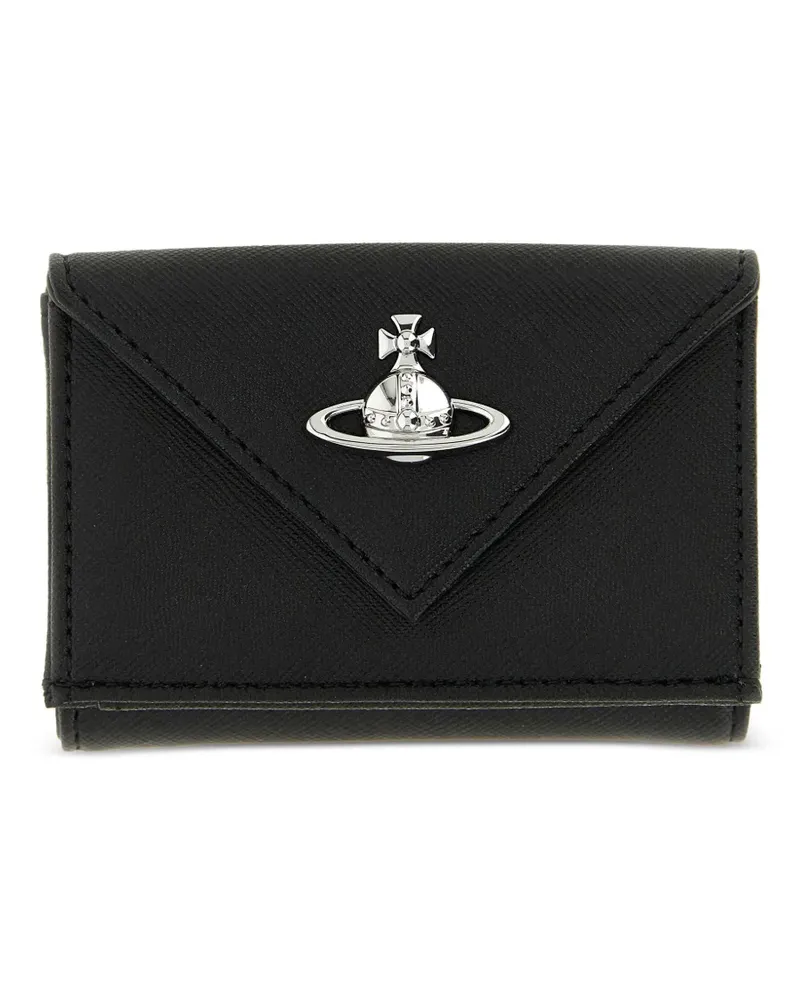 Vivienne Westwood Orb envelope wallet - Schwarz Schwarz