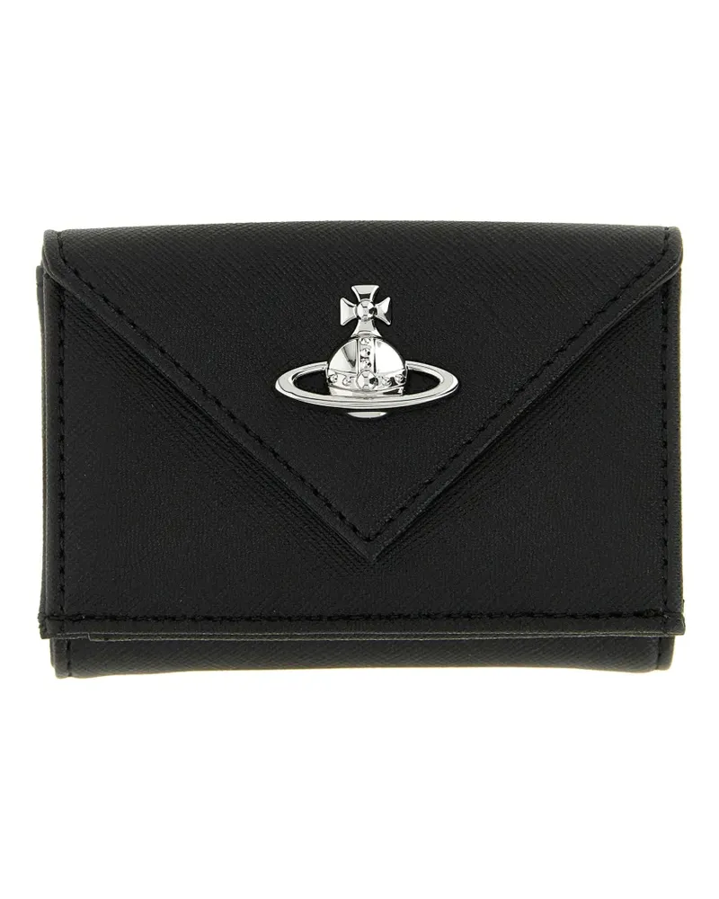 Vivienne Westwood Orb envelope wallet - Schwarz Schwarz
