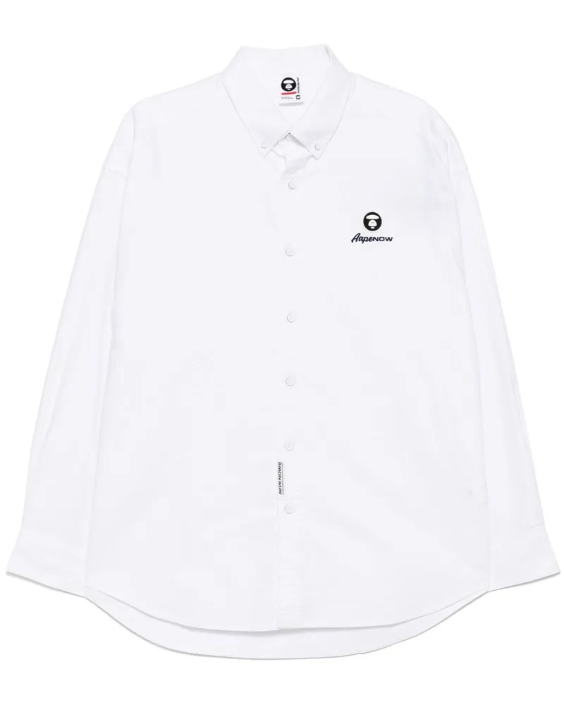 BAPE Langärmeliges Hemd - Weiß Weiß