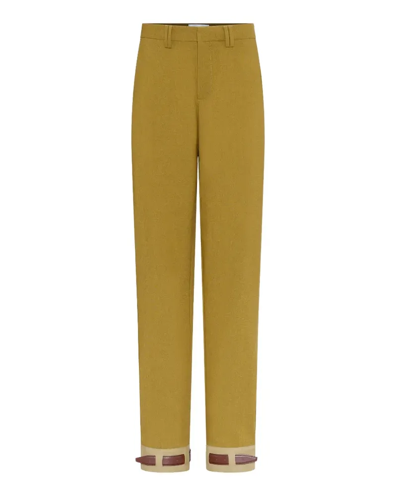 Jean Paul Gaultier belt-hem trousers - Gelb Gelb