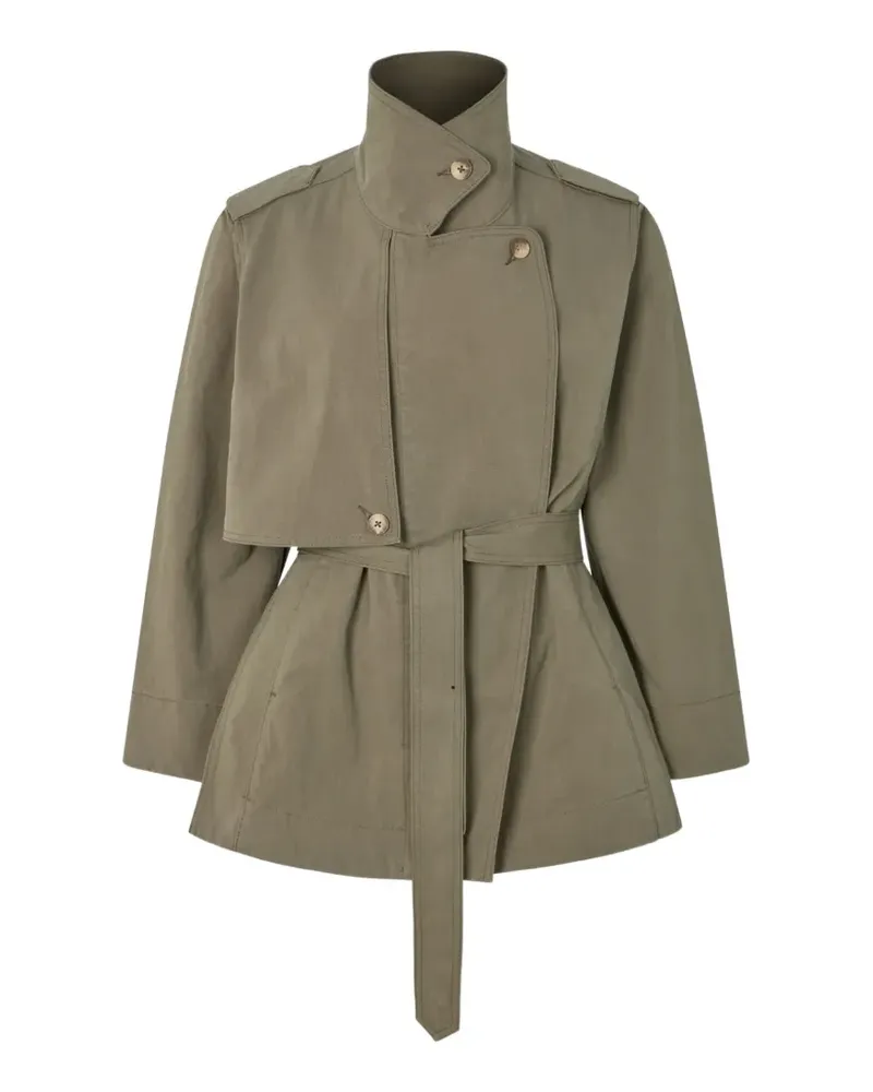 Rabens Saloner Nadira belted pleated-back coat - Grün Grün