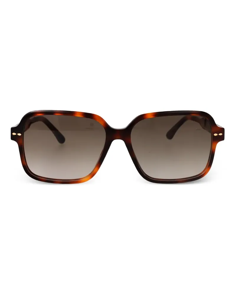 Isabel Marant Sonnenbrille mit eckigem Gestell - Braun Braun