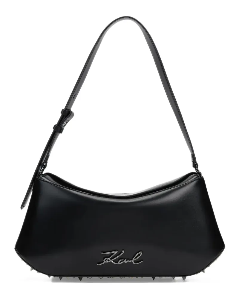 Karl Lagerfeld K/Signature studs elongated shoulder bag - Schwarz Schwarz