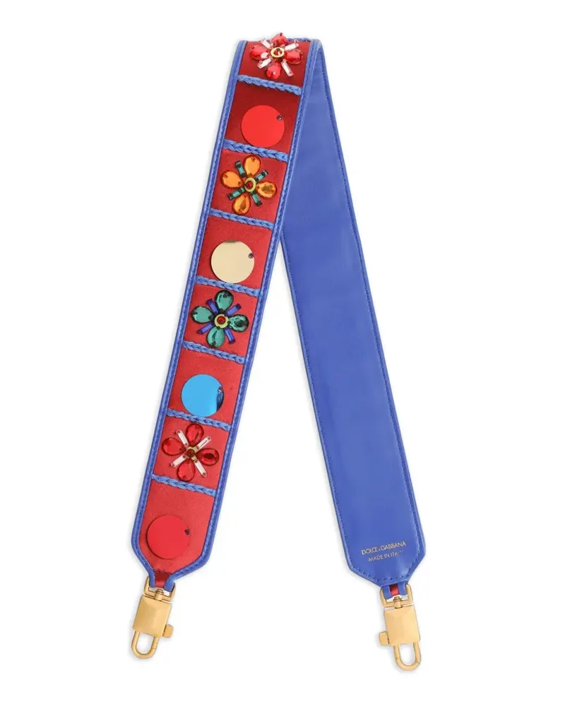 Dolce & Gabbana Schulterriemen mit Stickerei - Blau Blau