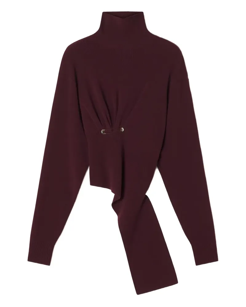 Lanvin Stehkragen-Pullover mit Sicherheitsnadel - Rot Rot