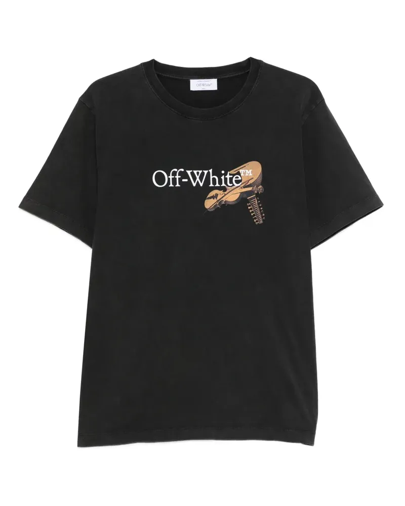 OFF-WHITE T-Shirt mit grafischem Print - Schwarz Schwarz