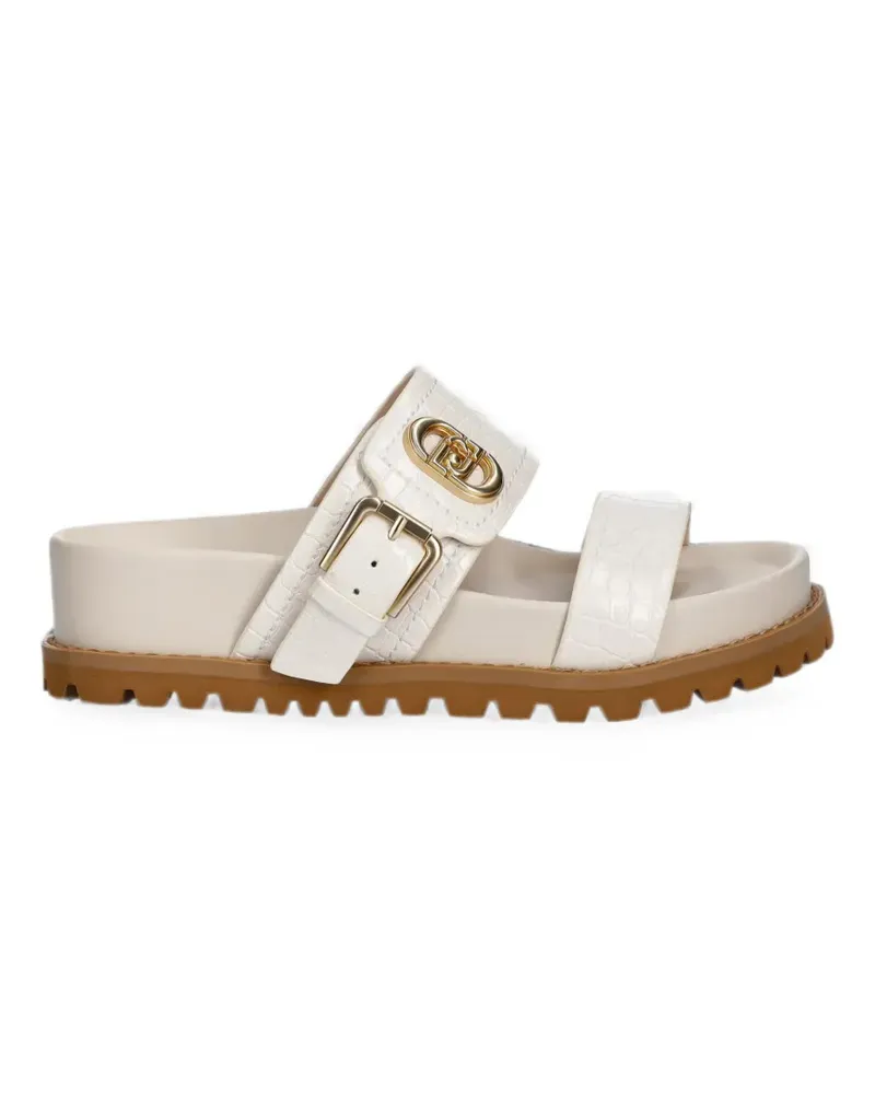 Liu Jo croc-effect buckle-fastening sandals - Weiß Weiß