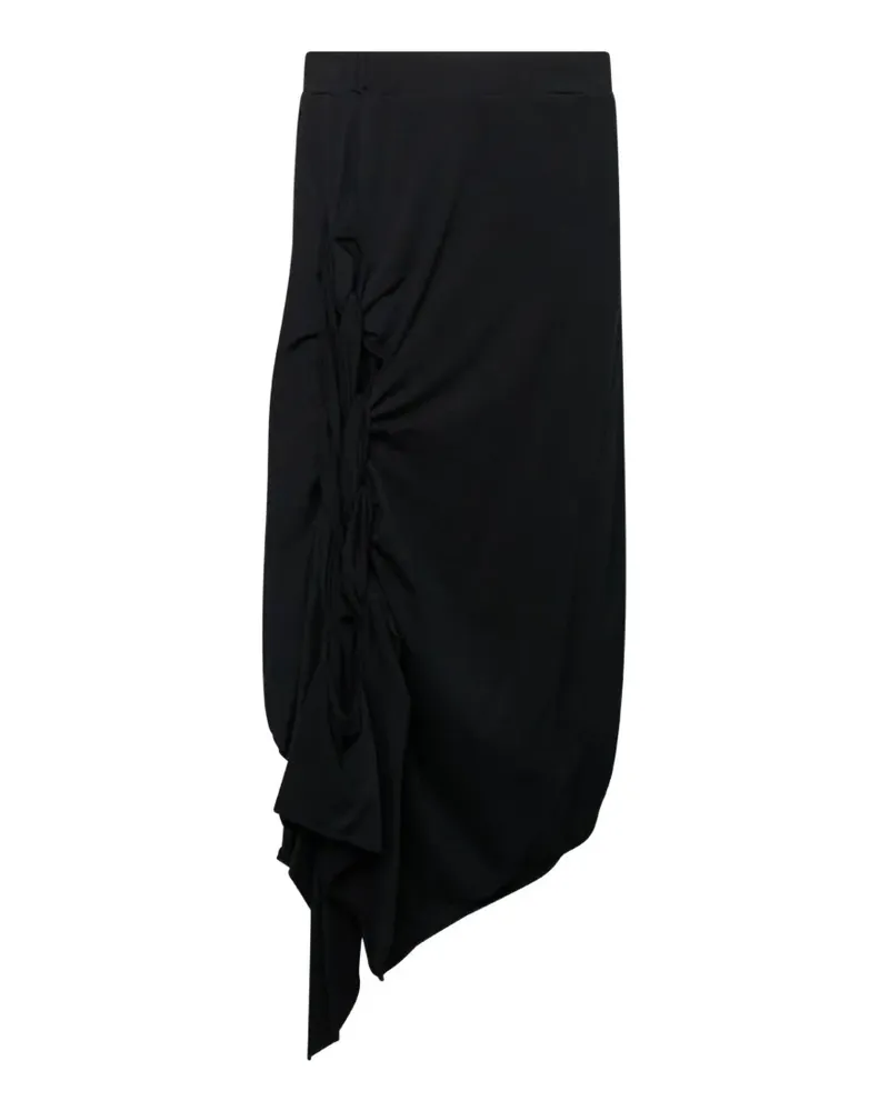 Yohji Yamamoto braided midi skirt - Schwarz Schwarz