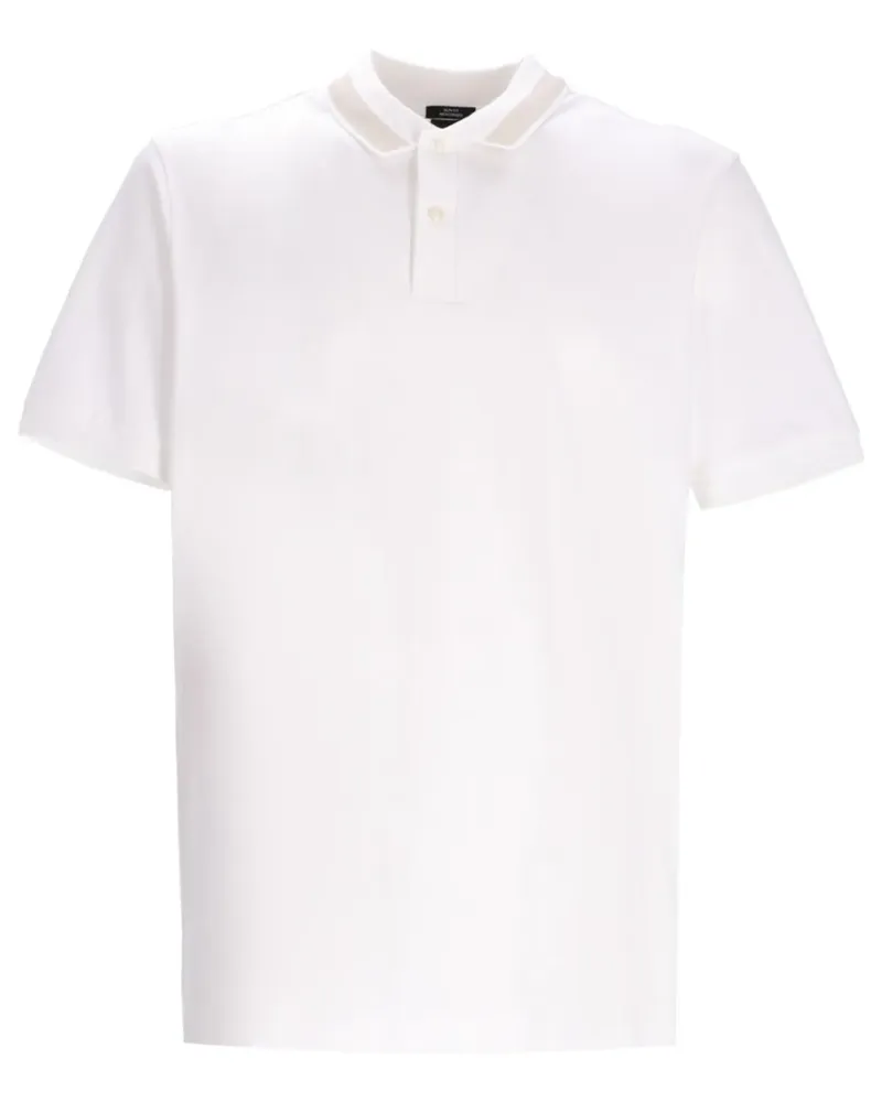 HUGO BOSS Poloshirt mit gestreiftem Kragen - Weiß Weiß