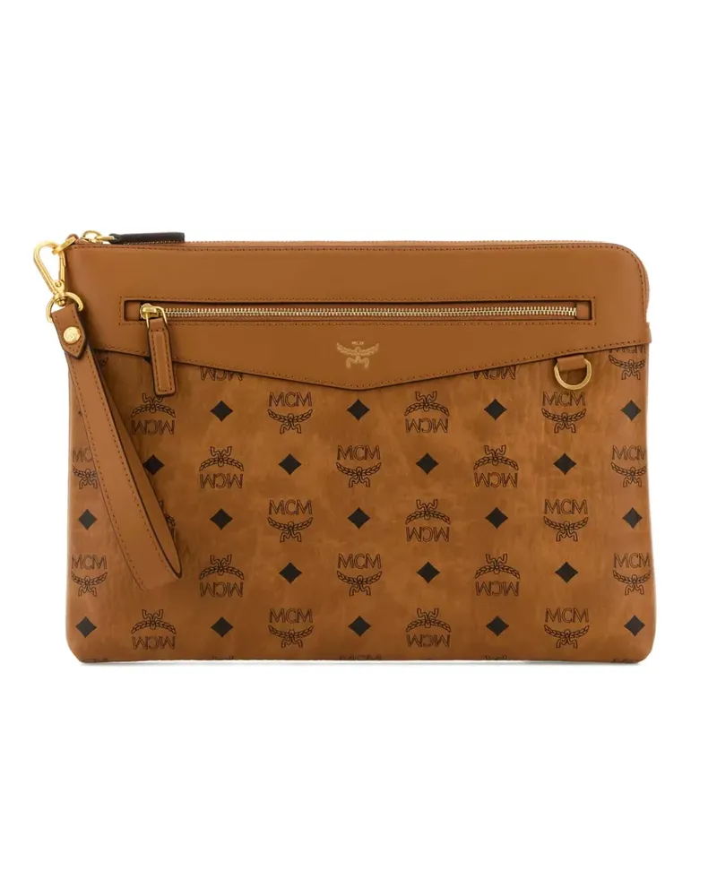 MCM Diamond Wristlet Clutch - Braun Braun