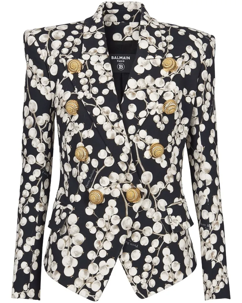 Balmain Blazer mit Print - Schwarz Schwarz
