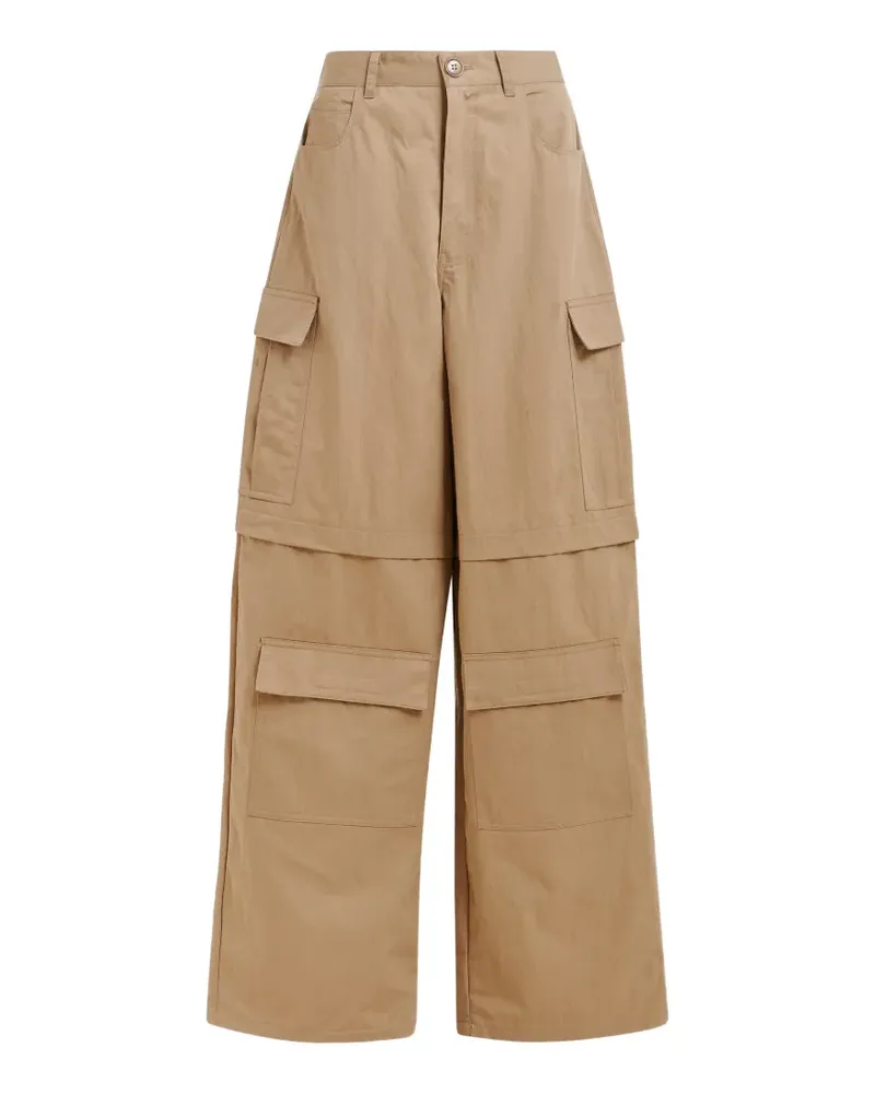 Essentiel flap-pocket flared trousers - Nude Nude