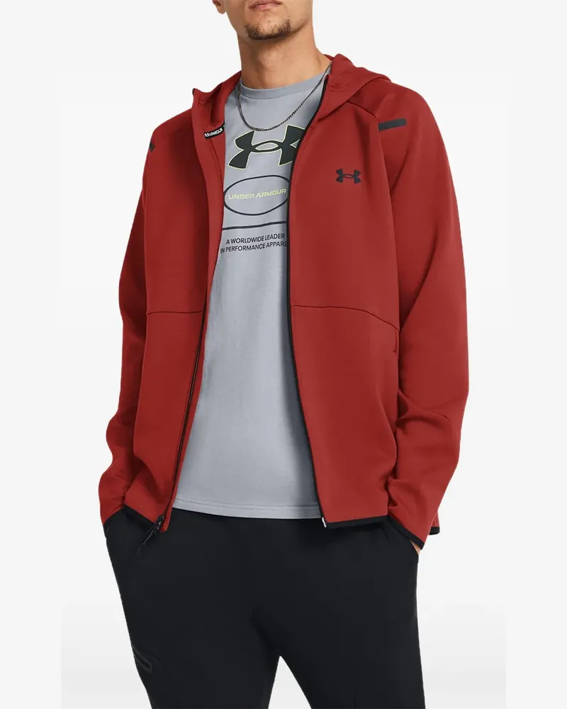 Under Armour Unstoppable Fleece zip-up hoodie - Rot Rot