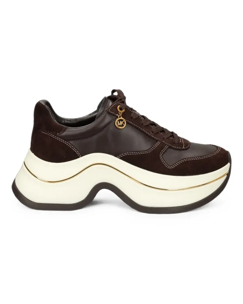 Michael Kors Plateau-Sneakers mit Einsätzen - Braun Braun