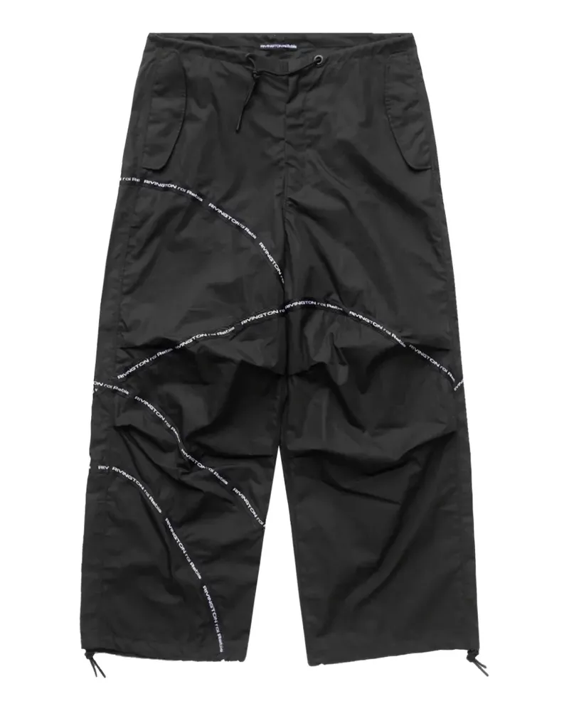 RRR123 Paraclete logo-tape trousers - Schwarz Schwarz