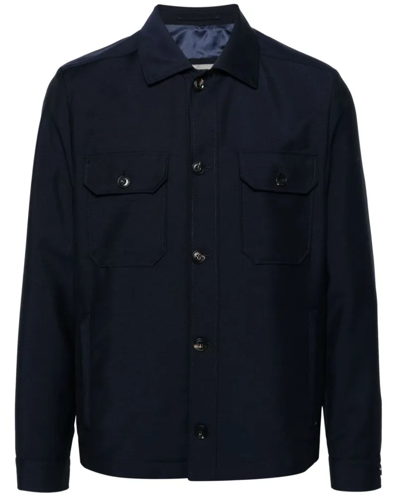 Corneliani Klassische Hemdjacke - Blau Blau