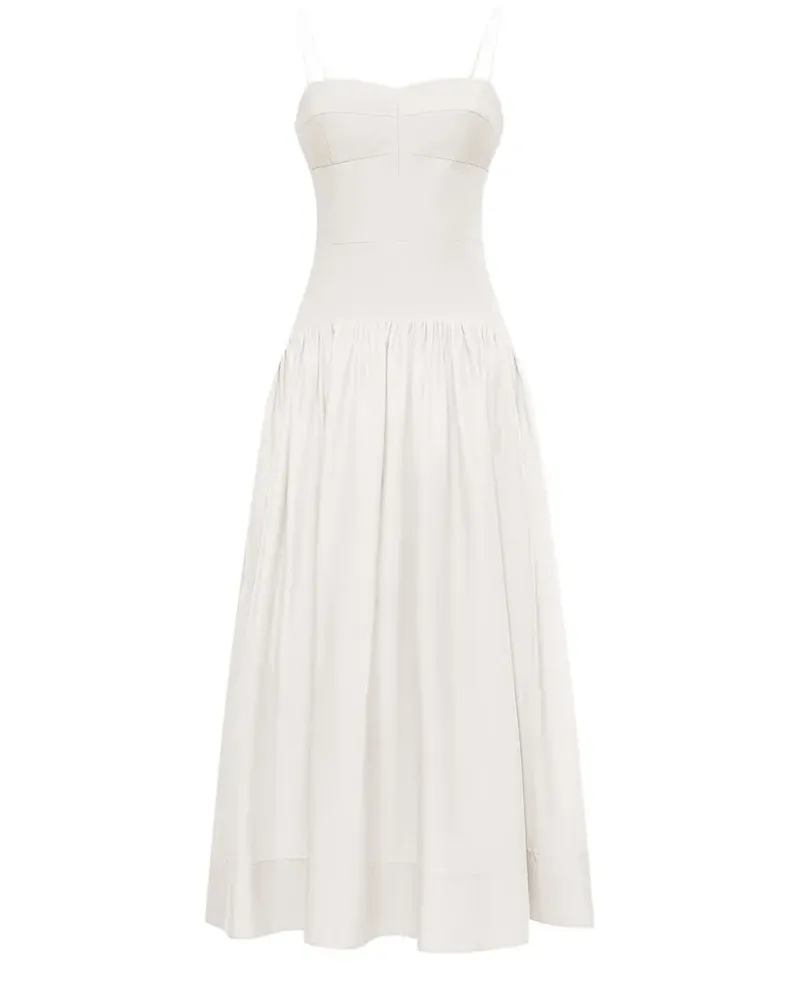12 STOREEZ Provence Kleid mit Spaghettiträgern - Weiß Weiß