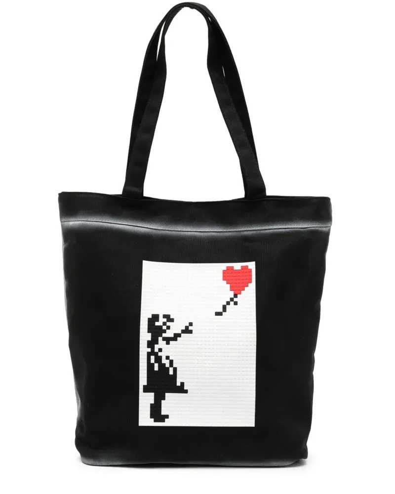 Mostly Heard Rarely Seen Floating Heart Handtasche - Schwarz Schwarz