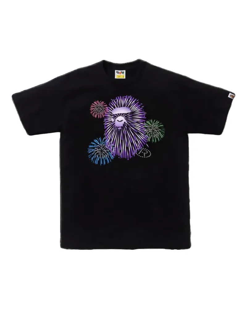 BAPE Ape Head Firework T-Shirt - Schwarz Schwarz