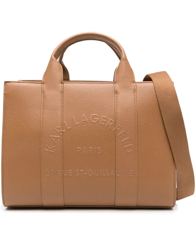 Karl Lagerfeld Shopper mit Logo-Prägung - Braun Braun