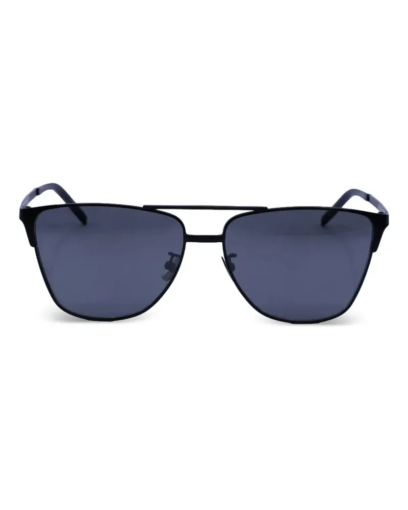 Saint Laurent Eckige Sonnenbrille mit Doppelsteg - Blau Blau