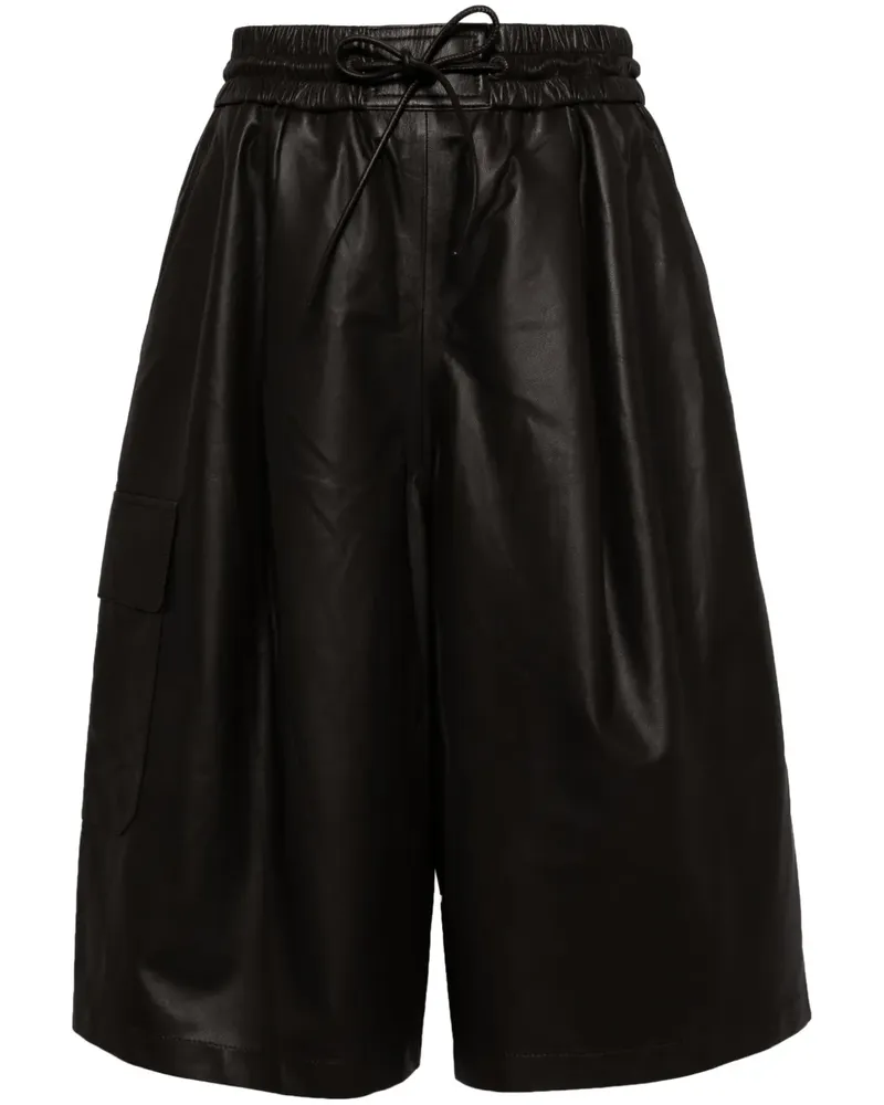 Yves Salomon Knielange Shorts aus Leder - Braun Braun