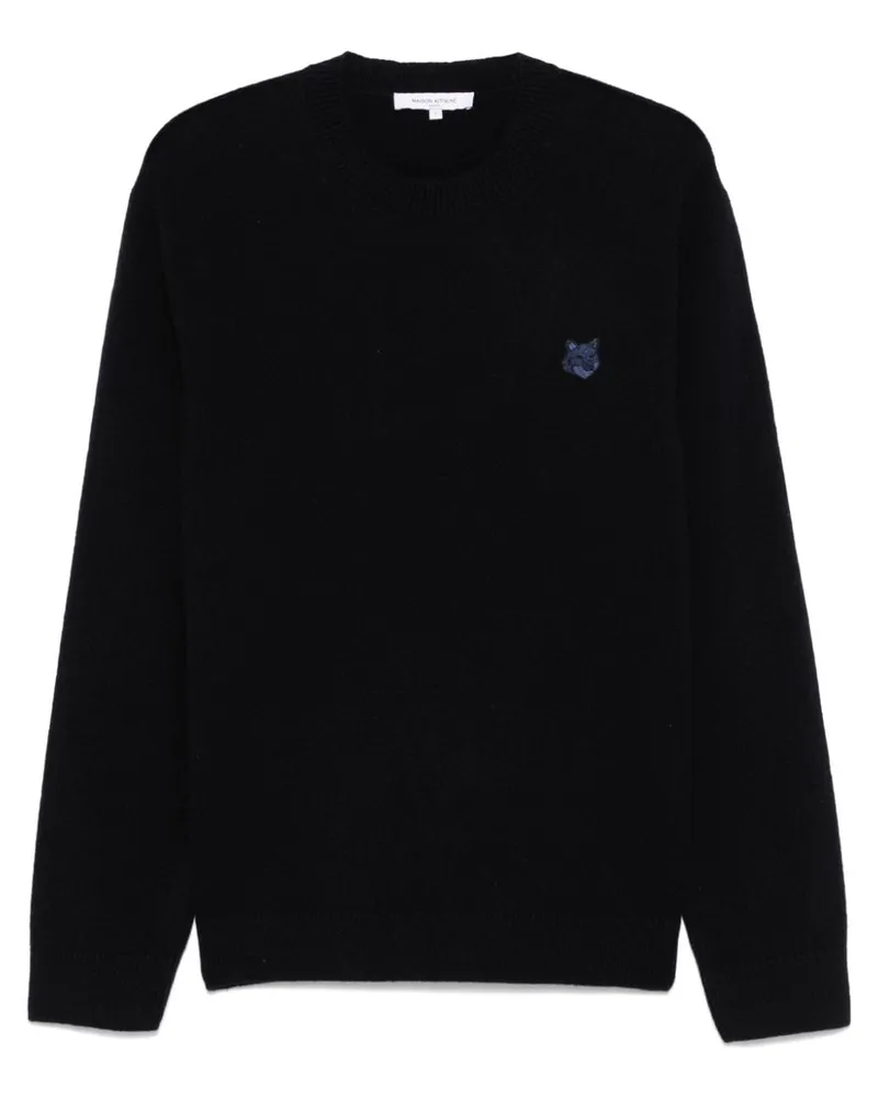 Kitsuné Pullover mit Bold Fox Head-Patch - Blau Blau