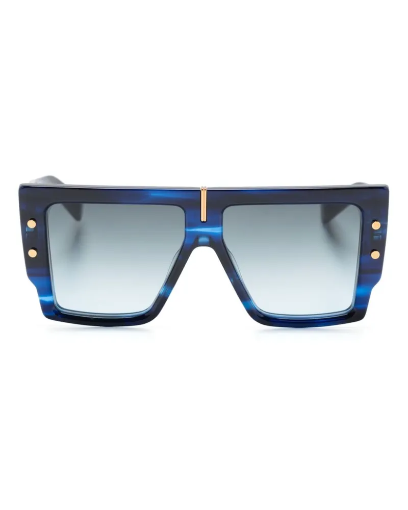 Balmain B-Grand Sonnenbrille mit Logo - Blau Blau