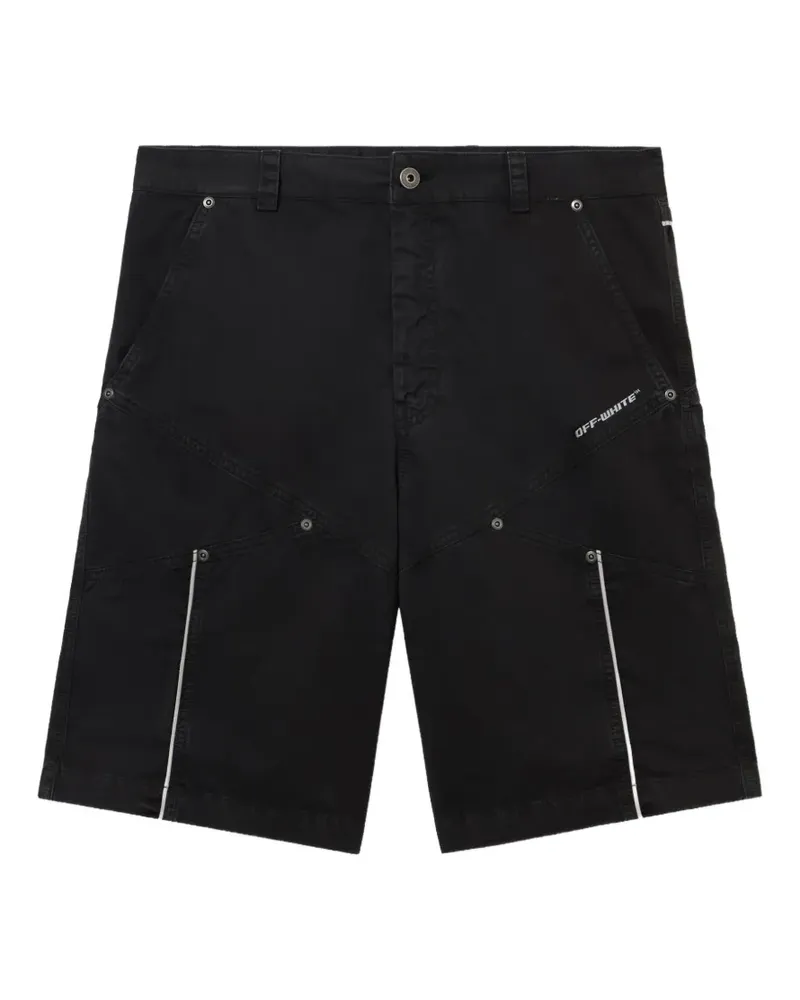 OFF-WHITE Shorts mit Logo-Print - Schwarz Schwarz