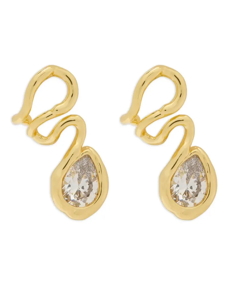 Alexis Bittar crystal-embellished sculptural-design earrings - Gold Gold