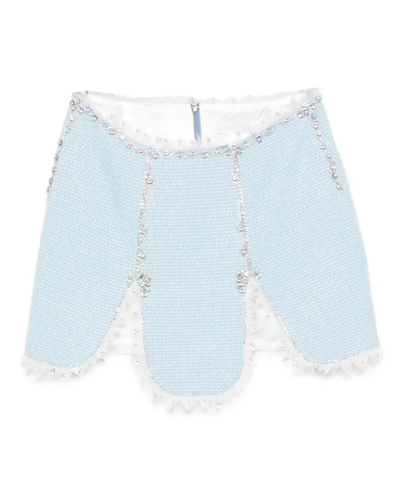 LOULOU Minirock mit Spitze - Blau Blau