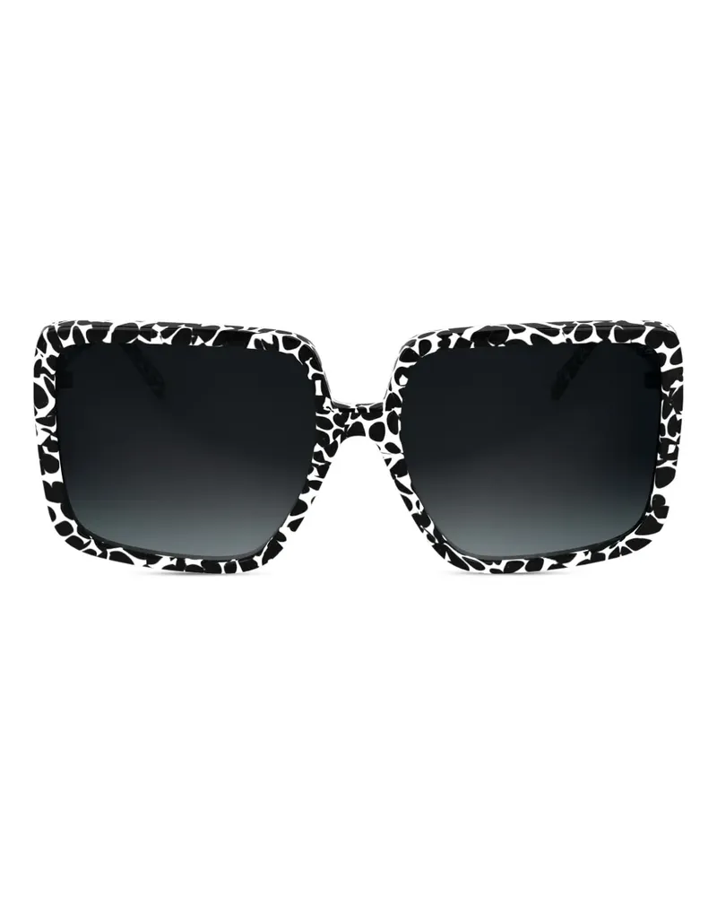 Karl Lagerfeld Sonnenbrille mit eckigem Gestell - Schwarz Schwarz