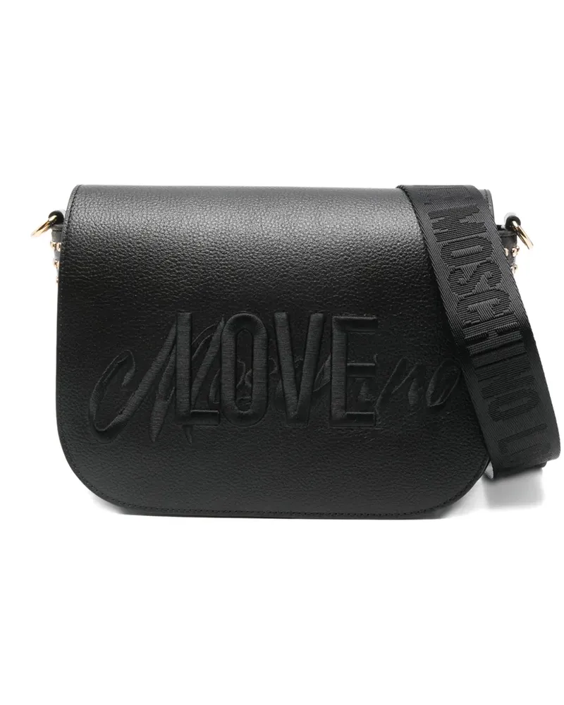 Moschino Umhängetasche mit Logo-Stickerei - Schwarz Schwarz