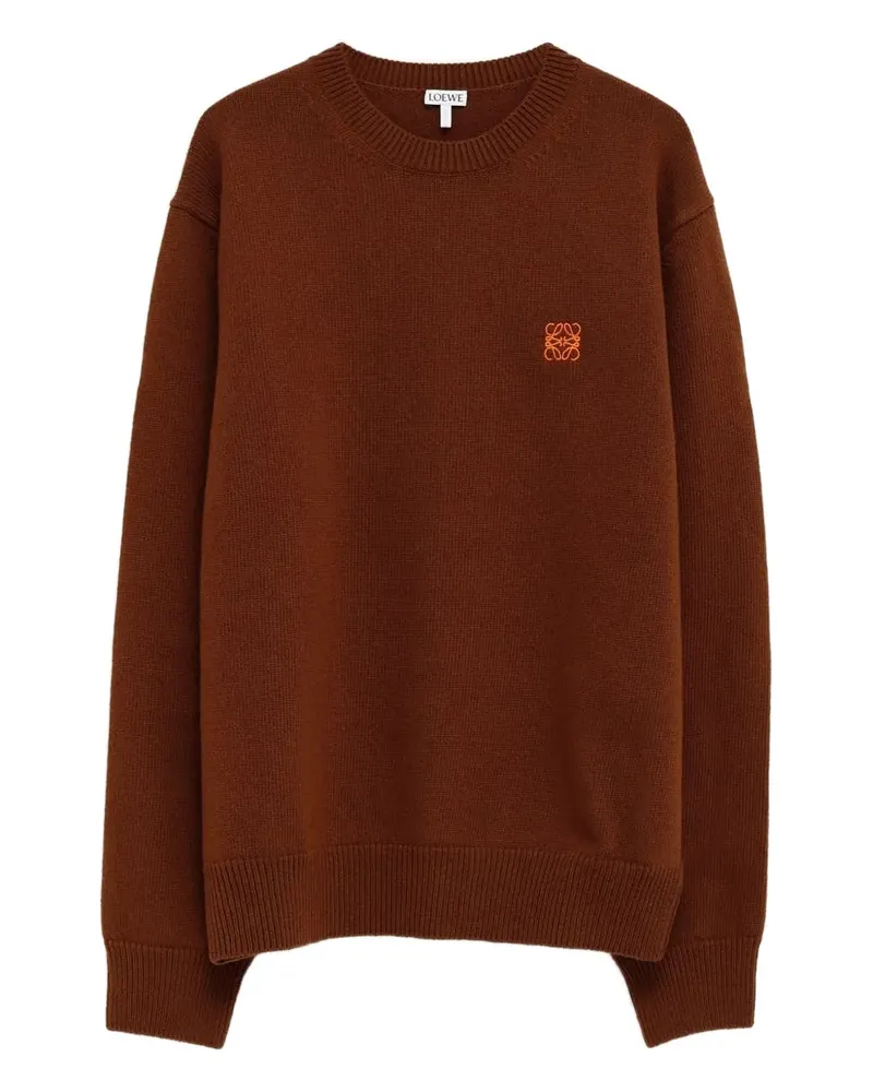 Loewe Pullover mit Logo-Stickerei - Braun Braun