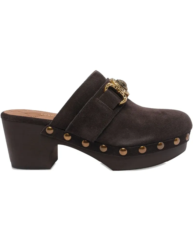 Kurt Geiger 70mm Mansion buckle-embellished clogs - Braun Braun