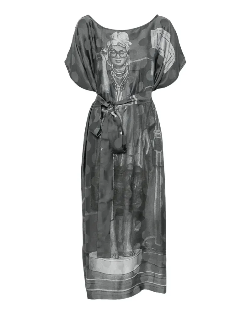 Barbara Bologna Kaftan mit grafischem Print - Grau Grau