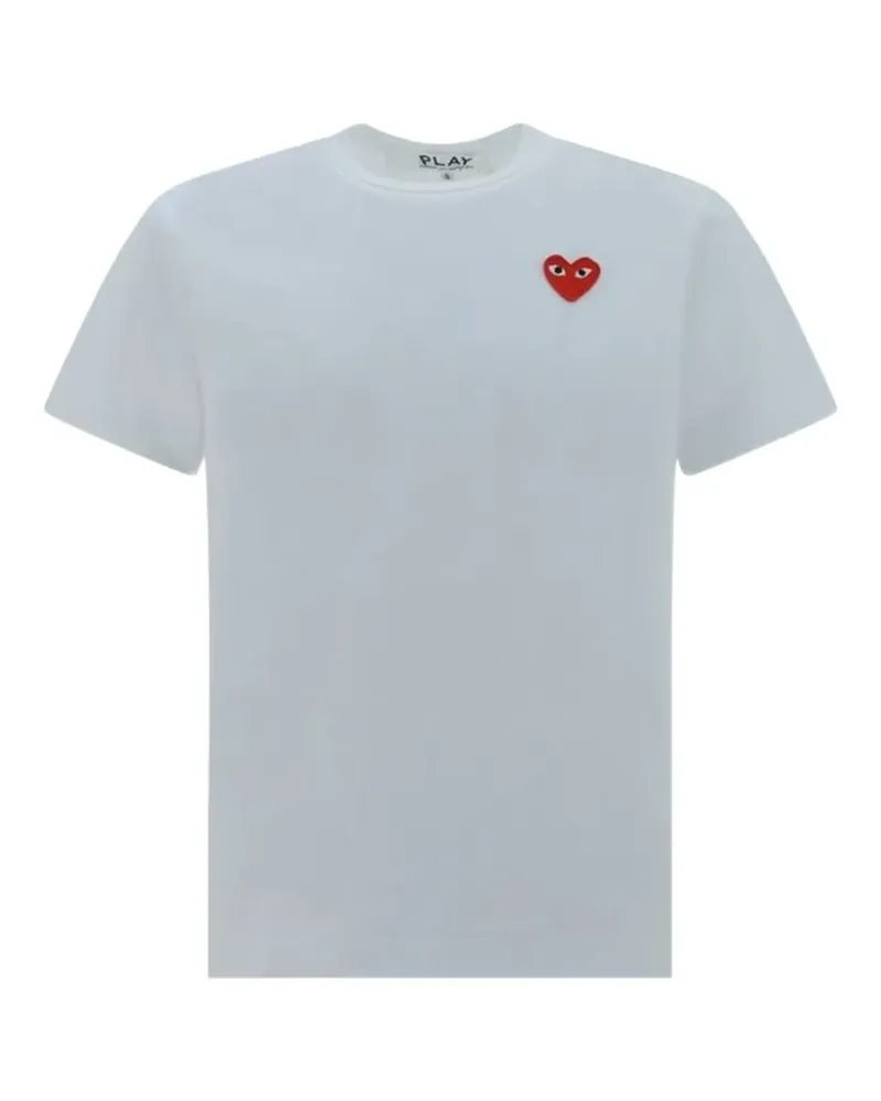 Comme des Garçons heart-patch cotton T-shirt - Weiß Weiß