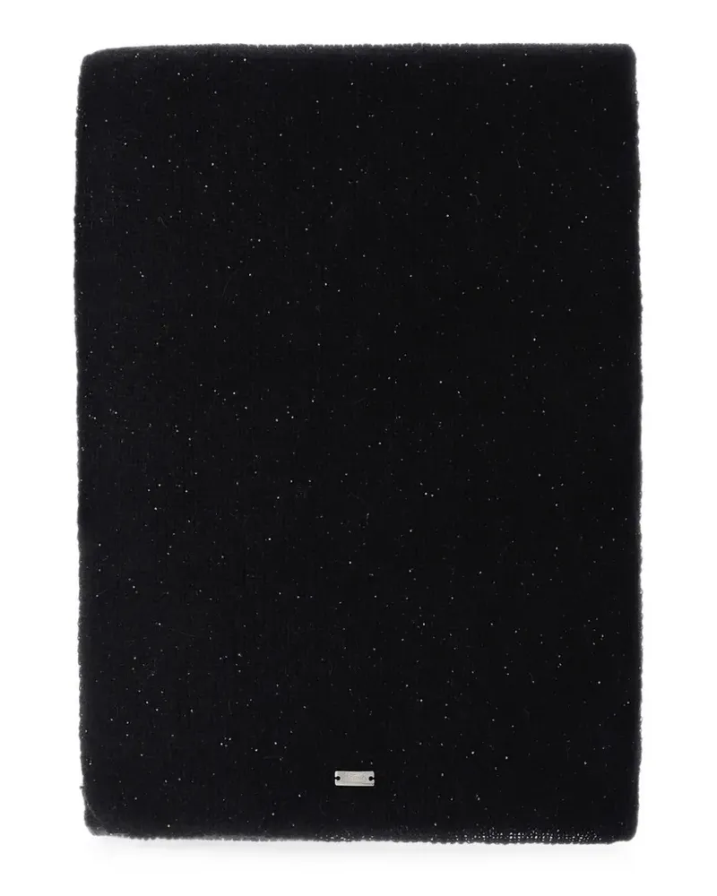 Herno Gerippter Fisherman's Schal - Schwarz Schwarz