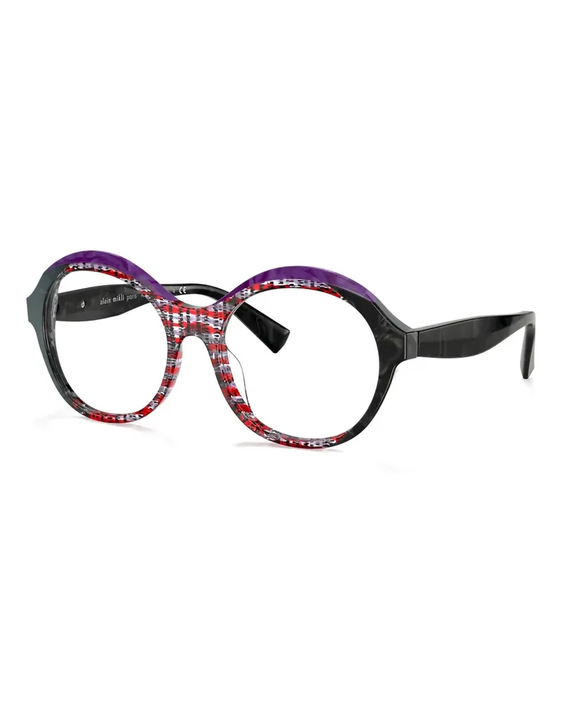 Alain Mikli Brille mit rundem Gestell - Schwarz Schwarz