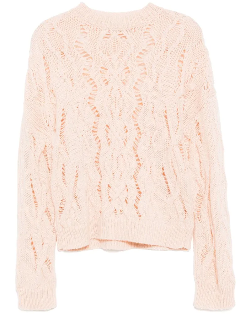 Our Legacy Cable Sonar Pullover mit rundem Ausschnitt - Rosa Rosa