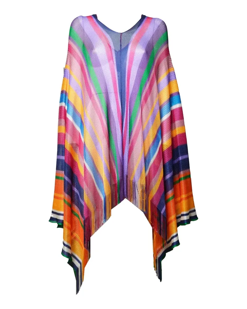 Etro striped fringed jacket - Violett Violett